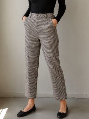 Liverpool Black, White & Tan Houndstooth Trousers